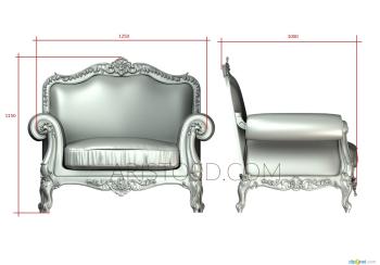 Set of furniture (KMB_0207) 3D model for CNC machine